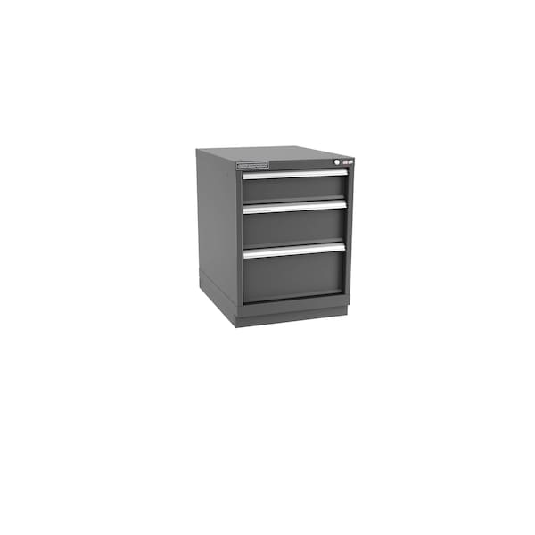Champion Tool Storage Modular Drawer Cabinet, 3 Drawer, Dark Gray, Steel, 22 in W x 28-1/2 in D x 30 in H N12000301ILCFTB-DG - main